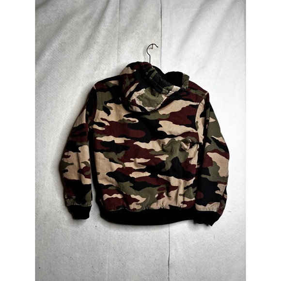 Walls Blizzard Pruf Camo Work Jacket Youth XL Hooded Insulated Canvas W35080WGW - Picture 8 of 11